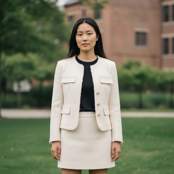 Anne Klein Dresses & Skirts - Anne Klein Cream Blazer and Skirt Set